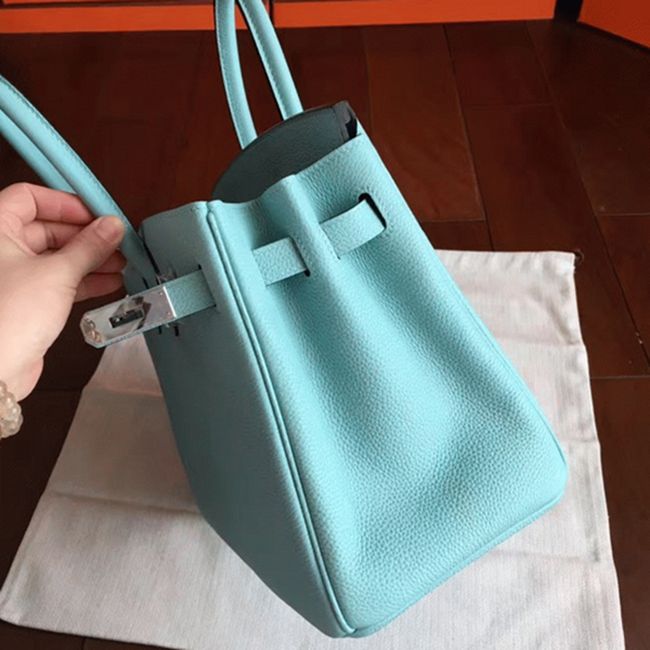 AAAAA Quality Blue Atoll Hermes Birkin 30cm Luxury Replica angle 4