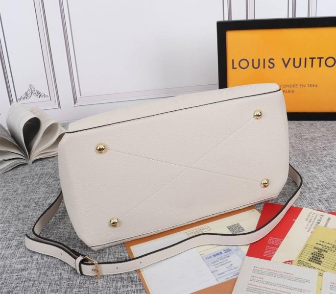 Louis Vuitton Monogram Empreinte Leather Maida Hobo In Cream angle 4