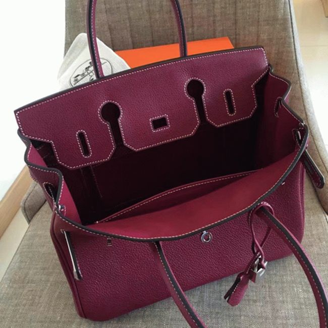 Ruby Color AAA Replica Hermes Birkin 30cm Handbag angle 4