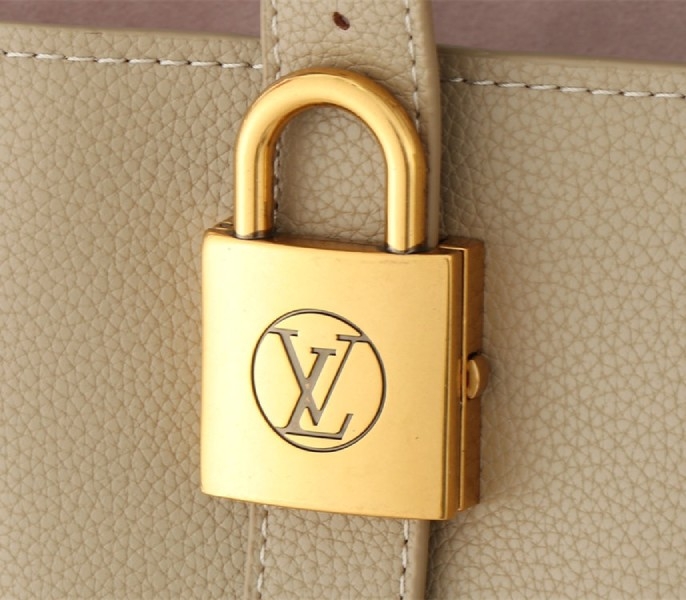 Louis Vuitton Low Key Cabas MM Bag In Galet Gray angle 4