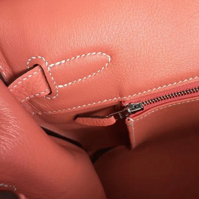 Crevette Shade Fake Designer Hermes Birkin 40cm Purse angle 4