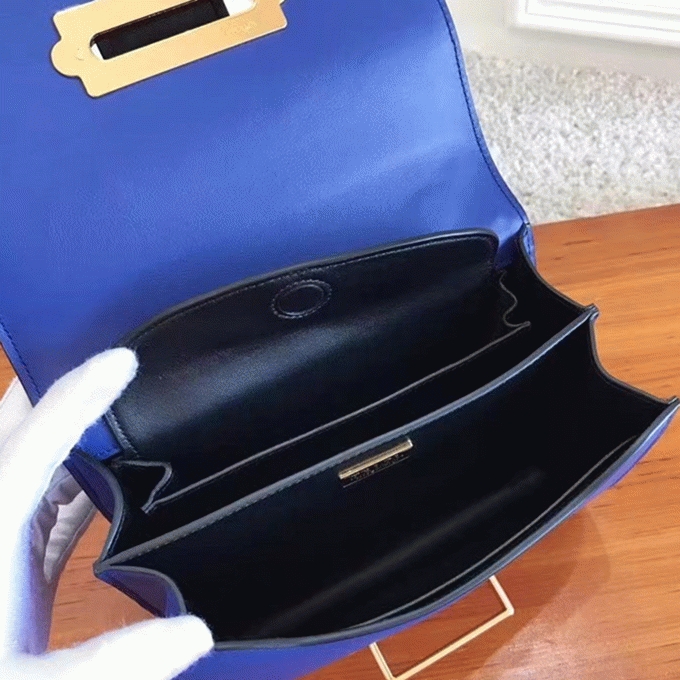 Blue/Black Prada Cahier Shoulder Bag Fake angle 2