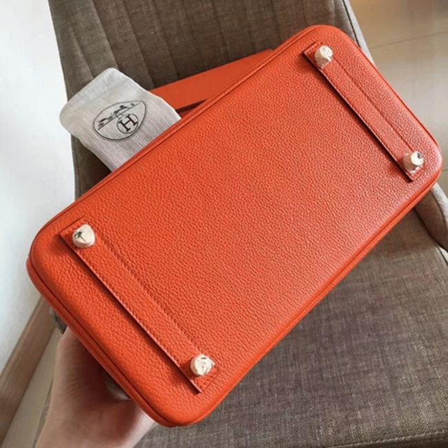 Orange Hermes Birkin 30cm Classic Replica Purse angle 2