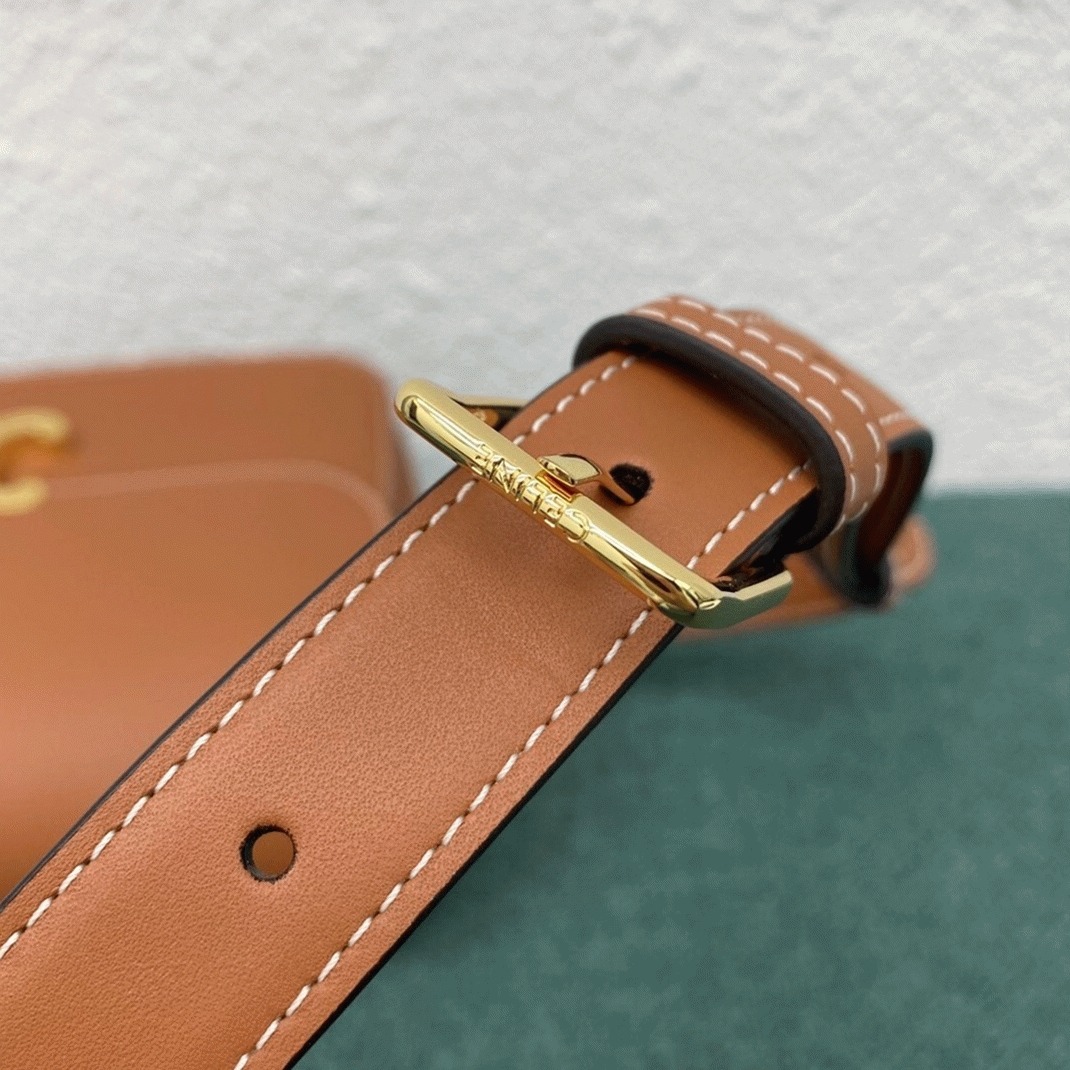 Top Quality Faux Celine Triomphe Medium Bag In Brown angle 5