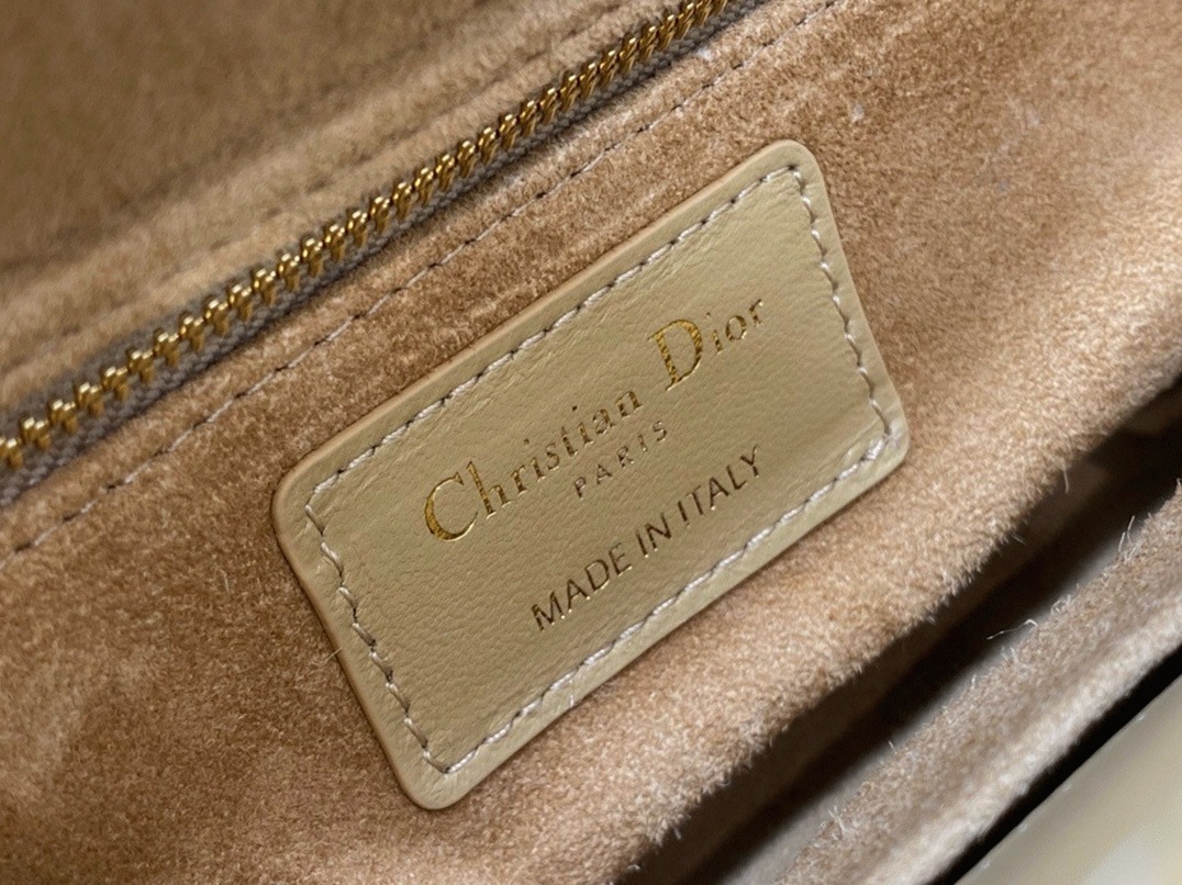 Dior Small Lady Dior My ABCDior Bag Fake in Pastel Yellow angle 5