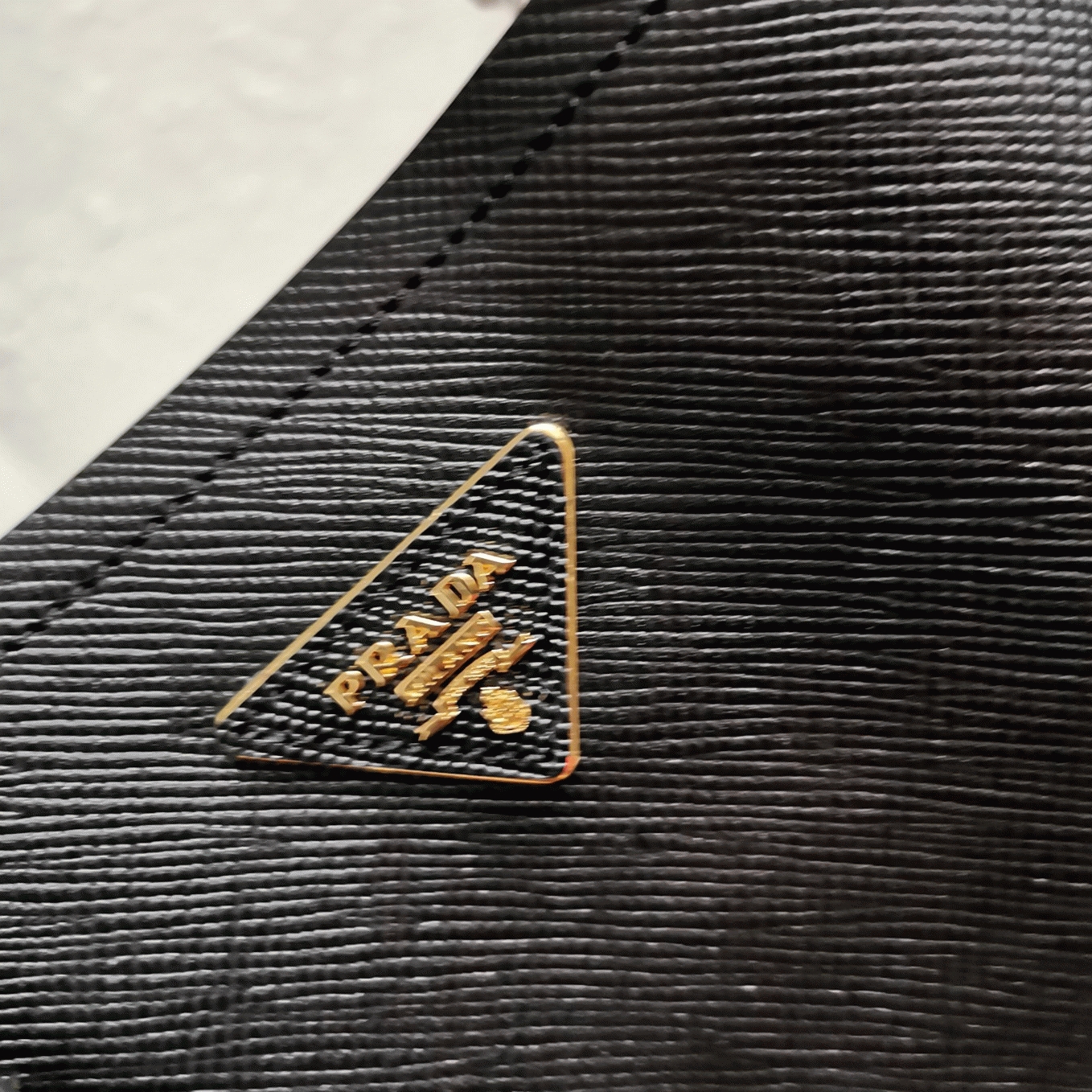 Black Prada Medium Panier Bag Replica angle 2