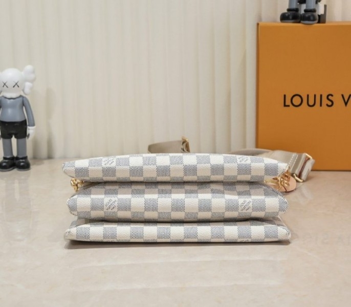 Louis Vuitton Damier Azur Coussin PM Bag With Jacquard Strap angle 4