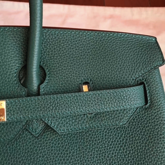 Vert Shade Replica Designer Hermes Birkin 35cm Tote angle 3
