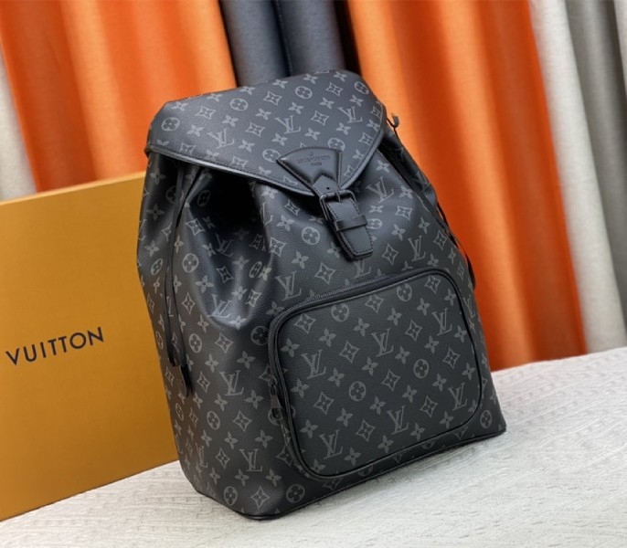 Louis Vuitton Monogram Eclipse Montsouris Backpack angle 2