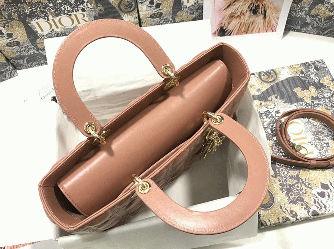 Dior Lady Dior Large Bag Imitation in Blush angle 2