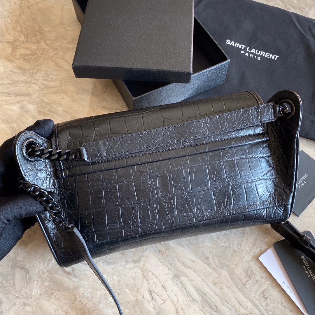 NIKI BODY BAG IN CROCODILE-EMBOSSED LEATHER angle 4