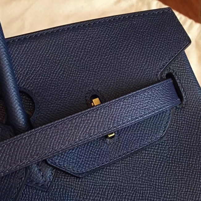 Sapphire Knockoff Hermes Birkin 35cm Elegant Tote angle 3