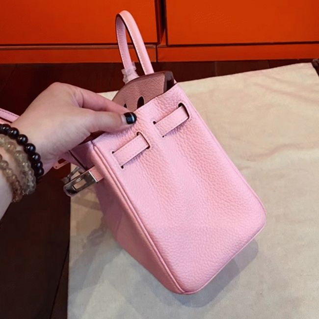 Pink Hermes Birkin 25cm Luxury Designer Knockoff Bag angle 5