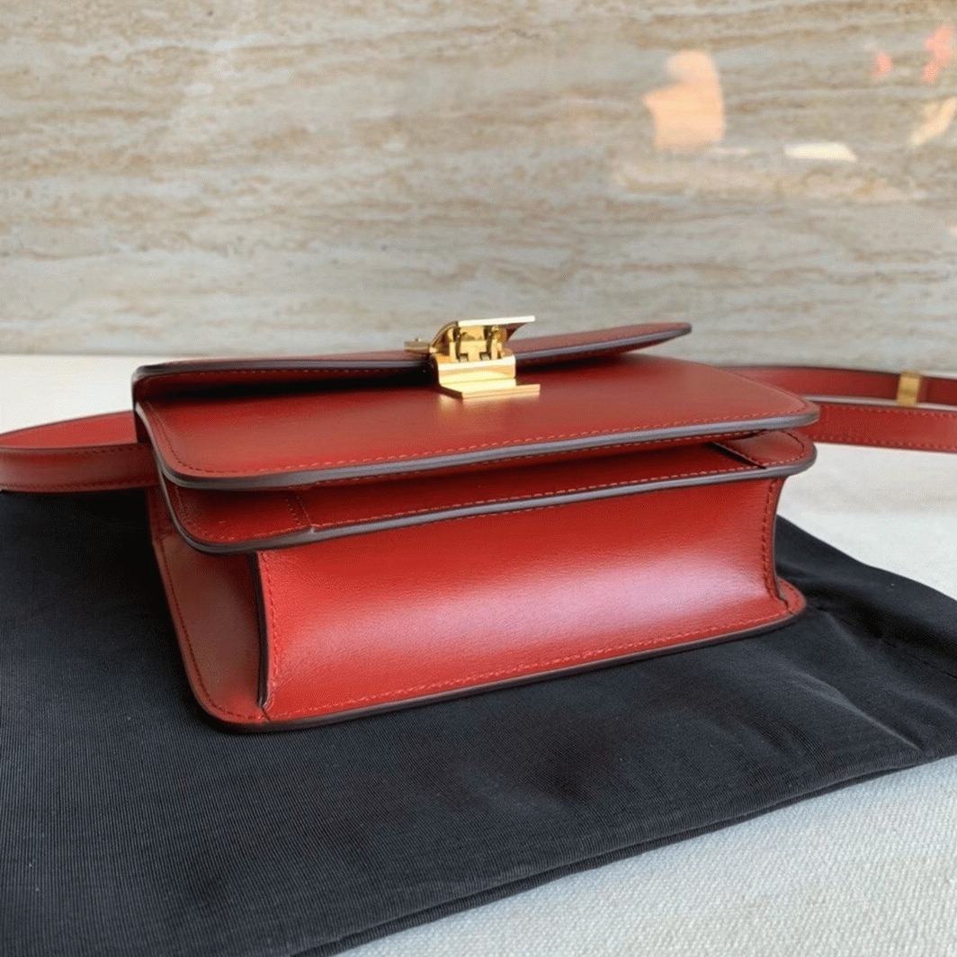 Top Quality Fake Celine Classic Box Teen Bag In Red angle 4