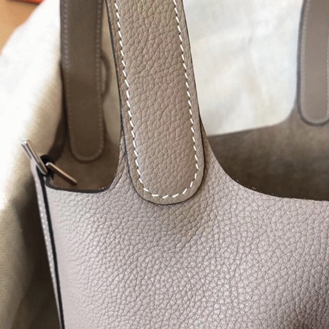 Tourterelle faux designer Hermes Picotin Lock 18cm handbag angle 4