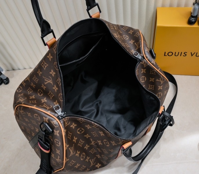 LV Monogram Canvas Keepall Bandouliere 50 With Jacquard Strap angle 5
