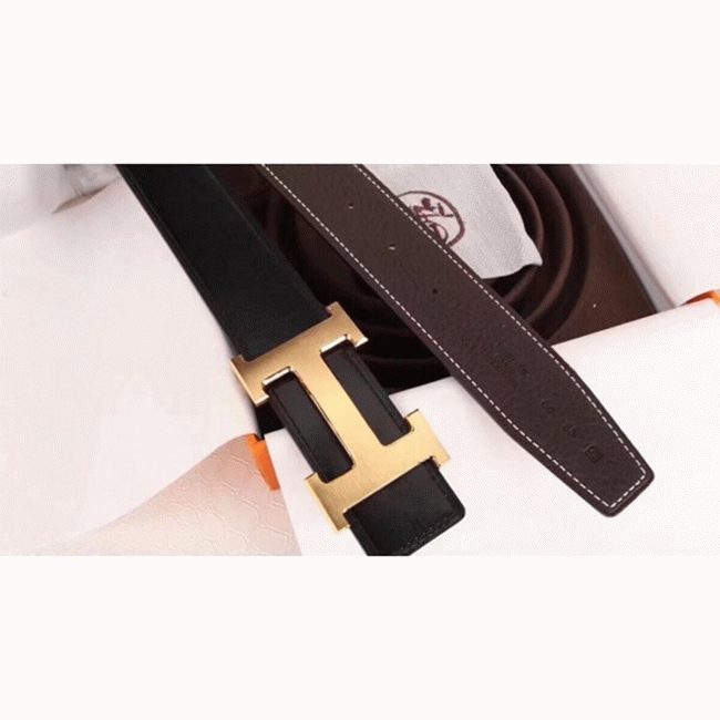 Chocolate clemence fake Hermes H belt buckle angle 2