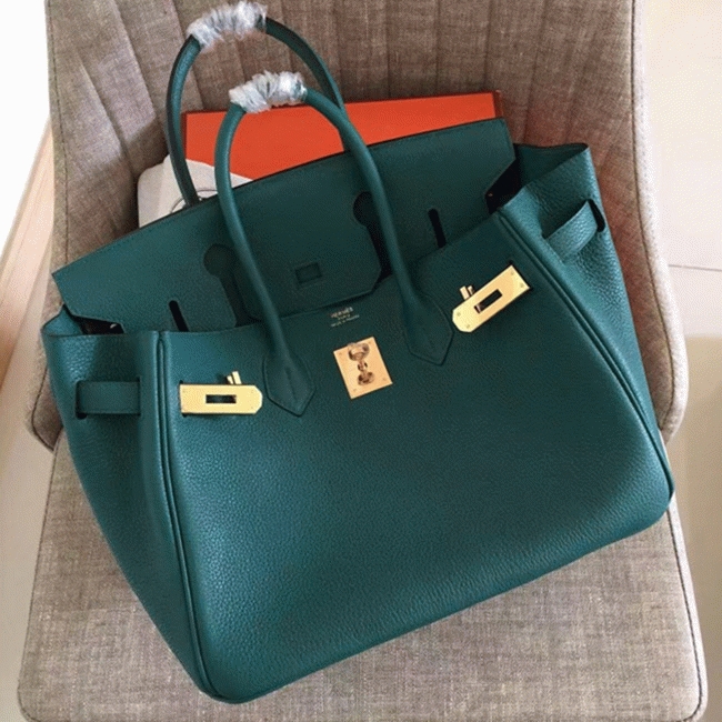 Malachite AAAAA Quality Hermes Birkin 35cm Copy angle 3