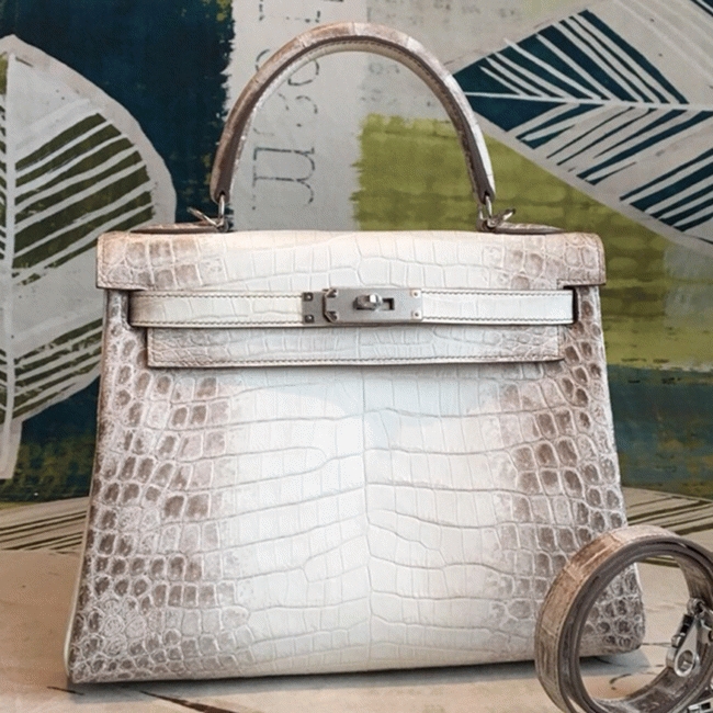Himalaya Niloticus Crocodile Replica Hermes Kelly 28cm Rare Edition
