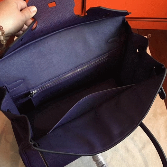 Iris Tone Faux Hermes Birkin 35CM Designer Handbag angle 2