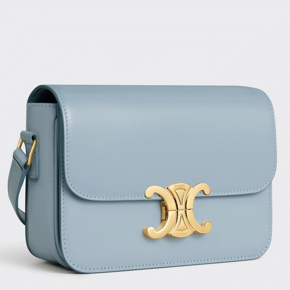 Top Quality Replica Celine Triomphe Teen Bag In Pale Blue