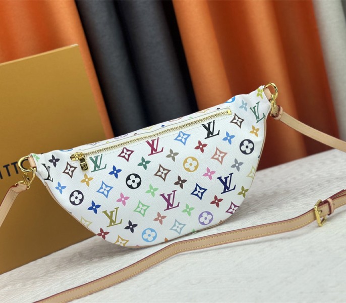 Louis Vuitton X TM Multicolored High Rise In White angle 4