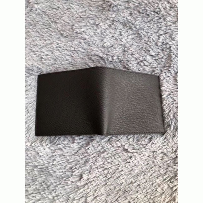 Black Hermes Copernic compact wallet angle 4