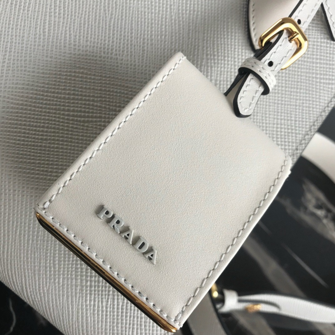 Prada Monochrome Small Bag Knockoff in White angle 3