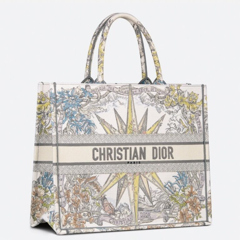 Dior Large Book Tote Bag Replica in Multicolor Rêve d Infini Embroidery