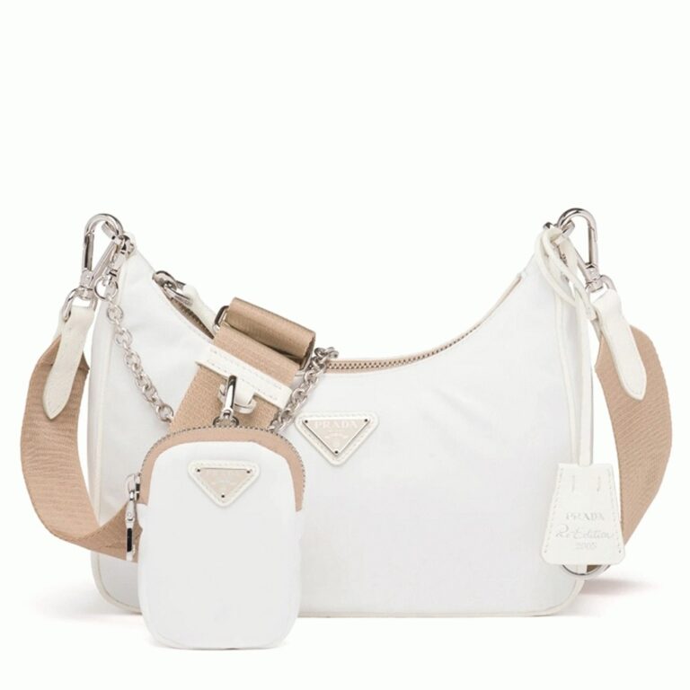 Prada Re-Edition Shoulder Bag Knockoff in White