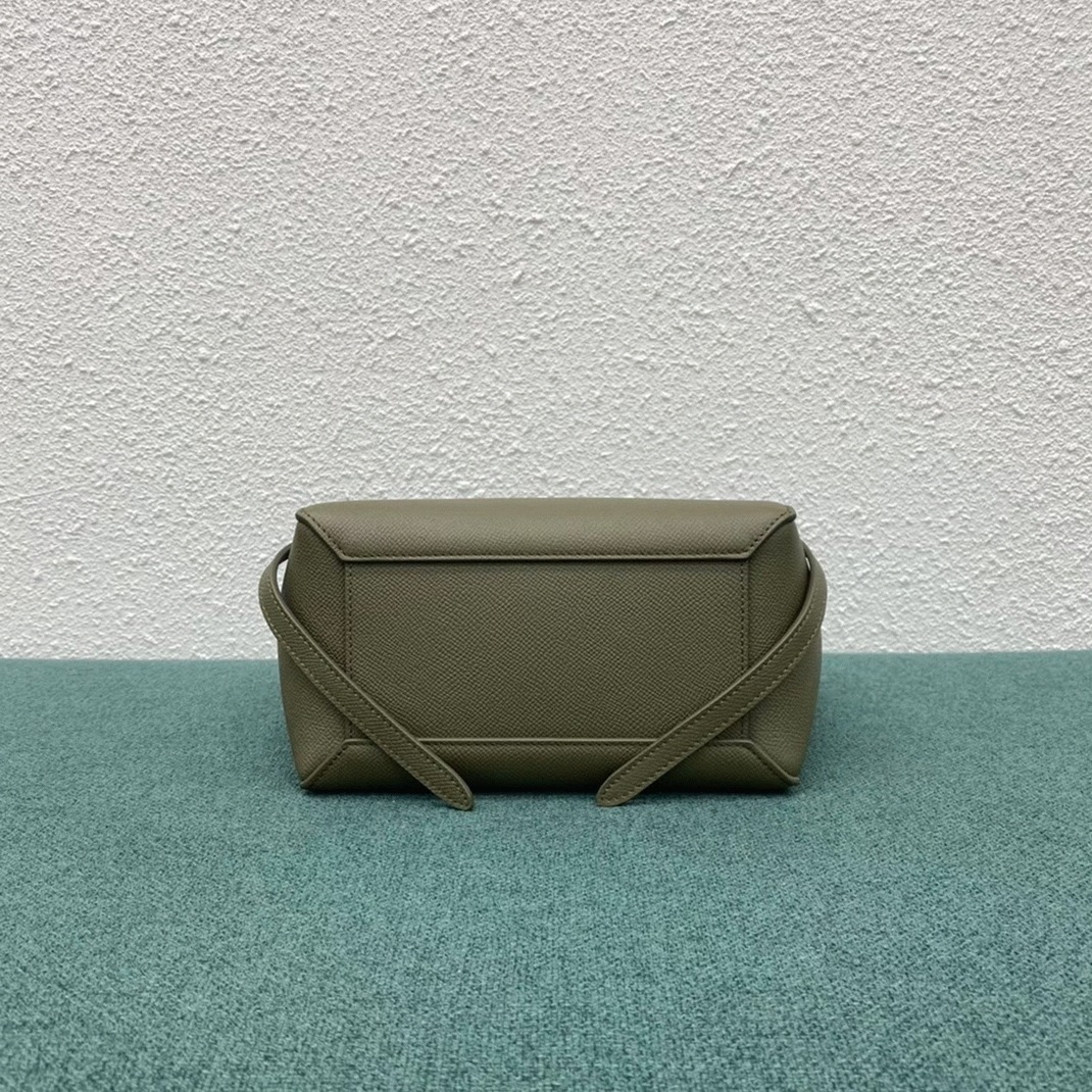 Celine Belt Nano Bag Fake in Army Green angle 4