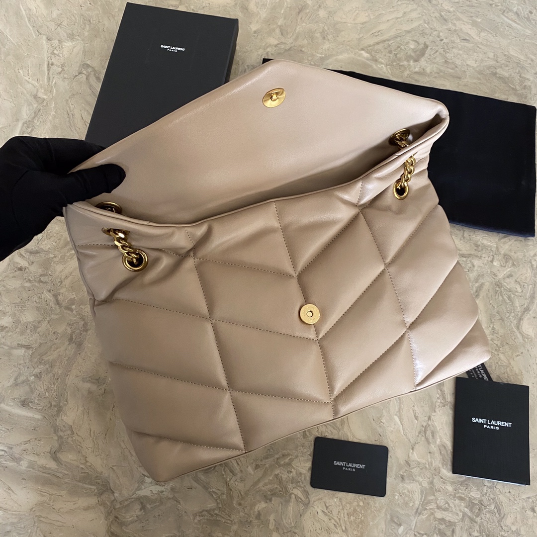PUFFER LARGE BAG IN QUILTED LAMBSKIN angle 4