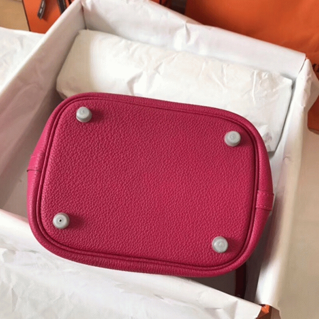 Peach knockoff Hermes Picotin Lock 18cm handbag angle 3