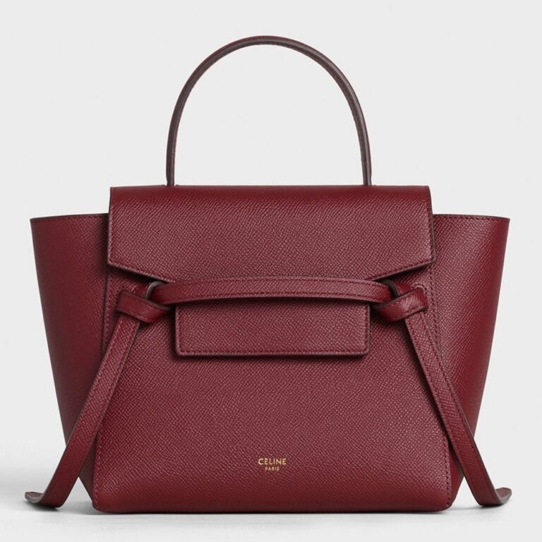 Celine Belt Nano Bag Fake in Bordeaux