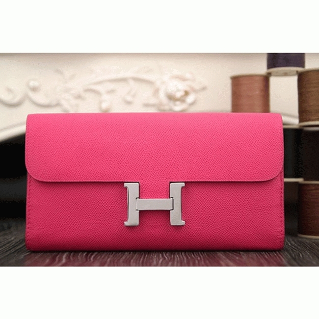 Peach knockoff Hermes Constance wallet