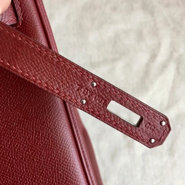 Bordeaux Hermes Birkin 35cm Replica Designer-Inspired Bag angle 2