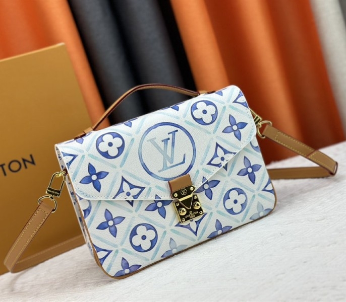 Louis Vuitton LV By The Pool Monogram Tiles Canvas Metis Handbag In Lagoon Blue angle 2
