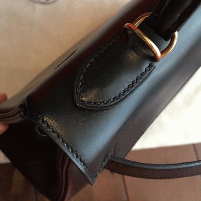 Black Box Replica Hermes Kelly Retourne 32cm Sophisticated Handbag angle 5