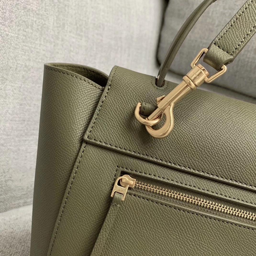 Celine Micro Belt Bag Replica in Army Green angle 5