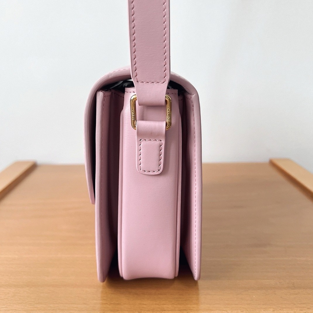 Top Quality Knockoff Celine Triomphe Teen Bag In Pink angle 5
