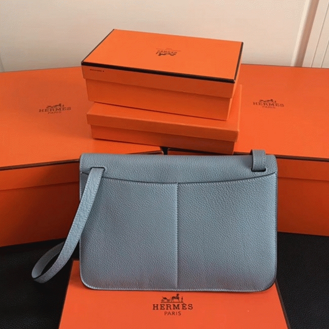 Blue Lin Copy Hermes Halzan Stylish Crossbody Bag angle 5