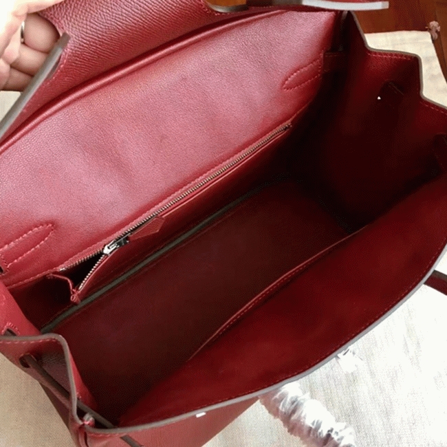 Bordeaux Hermes Birkin 35cm Replica Designer-Inspired Bag angle 4