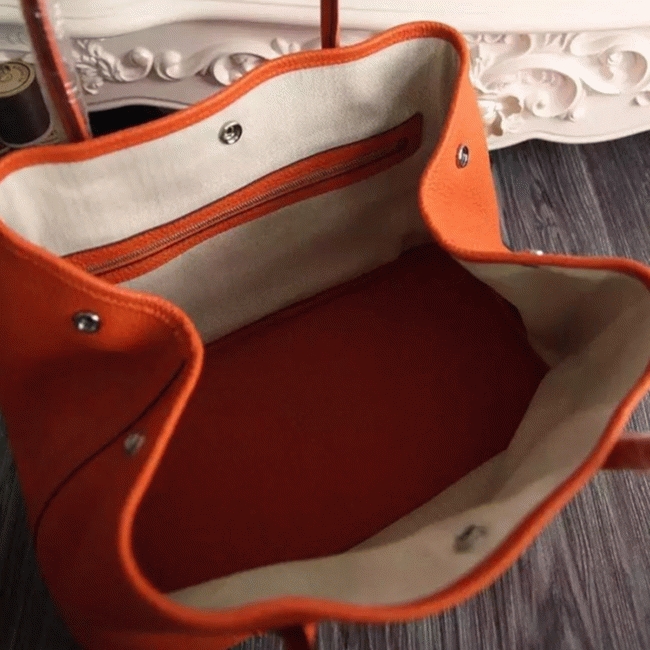 Orange Replica Hermes Garden Party 36cm Large Tote Bag angle 4