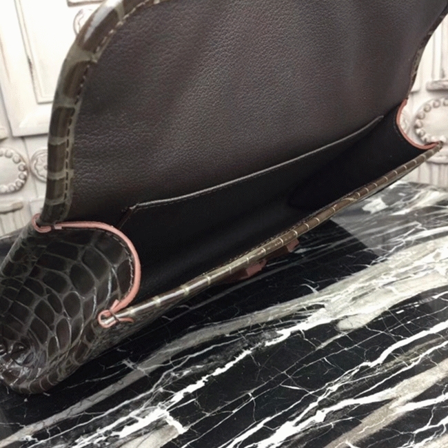 Chocolate Copy Hermes Jige Elan 29 Rich Tone Clutch Bag angle 2