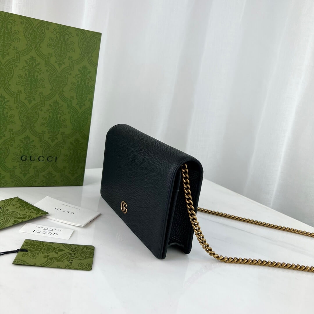GG Marmont chain wallet angle 3