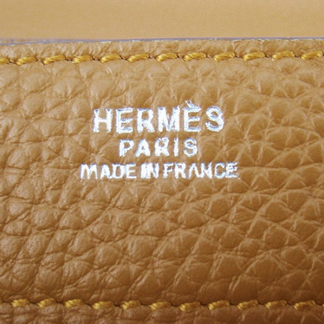 Brown Calf Leather Fake Hermes Sac A Depeches 38cm Briefcase angle 5