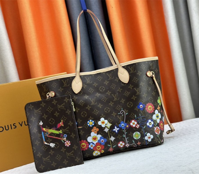 Louis Vuitton X TM Monogram Canvas Neverfull MM