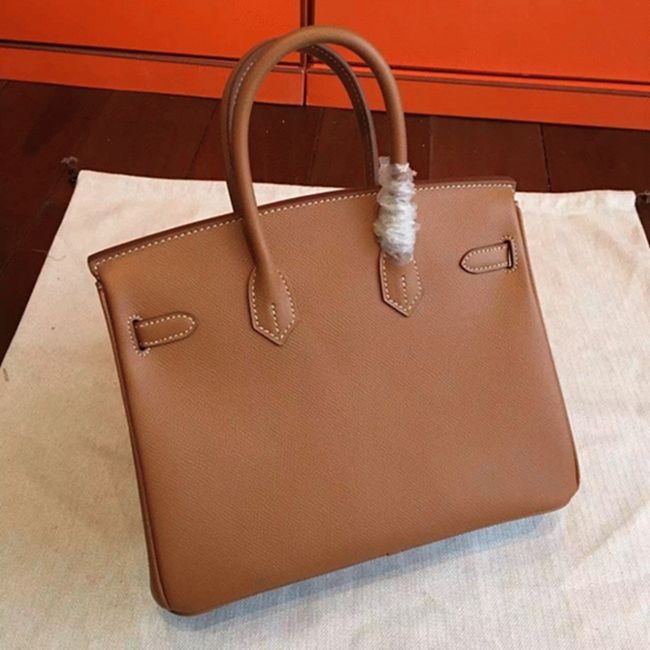 Brown Hermes Birkin 25cm AAAAA Quality Counterfeit angle 3