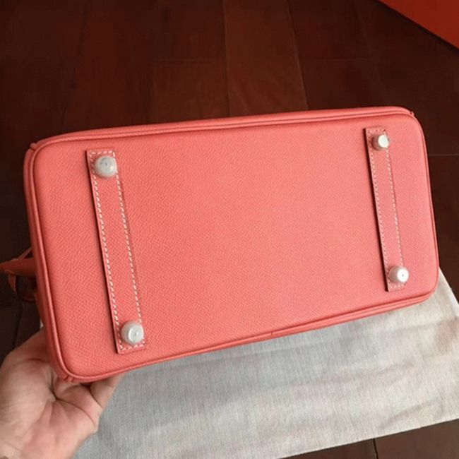 1:1 High-End Orange Hermes Birkin 30cm Counterfeit Bag angle 2