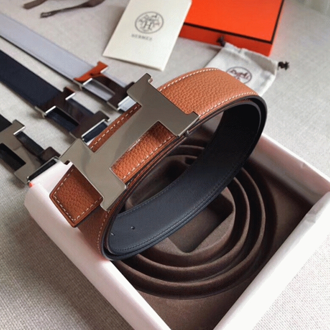 1:1 knockoff Hermes Constance belt buckle in brown shade angle 3